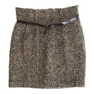 Milly New York Boucle Wool Mohair Blend Old Money Mini Skirt Size 2
